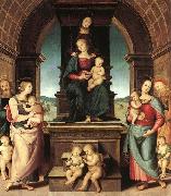 Pietro Perugino The Family of the Madonna oil on canvas
